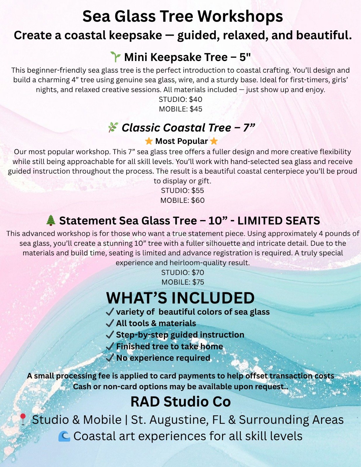 Sea Glass Tree Workshops